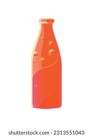 Yellow jar with cap holds gourmet wine icon isolated
