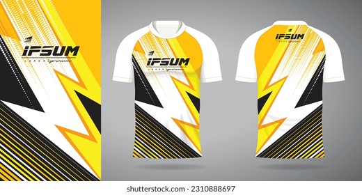 yellow jersey sport uniform shirt design template