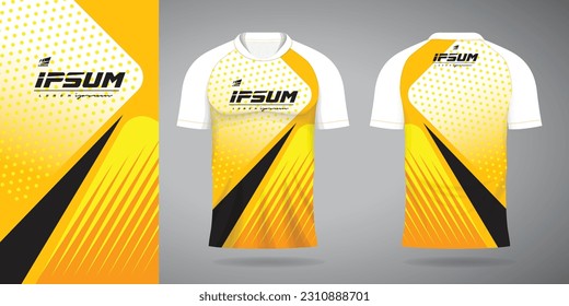 yellow jersey sport uniform shirt design template