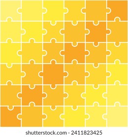 Yellow jigsaw pattern. jigsaw line pattern. jigsaw seamless pattern. Decorative elements, clothing, paper wrapping, bathroom tiles, wall tiles, backdrop, background.