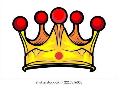 yellow king crown vector design.looks like a gold crown