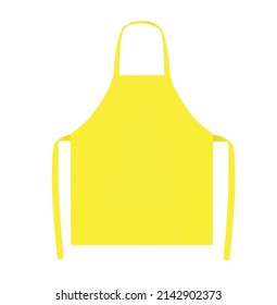 Yellow  kitchen apron. vector illustration