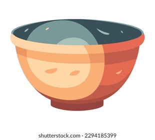 yellow kitchen bowl decorative icon isolated