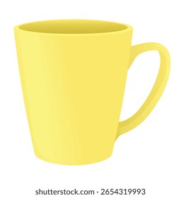 Ilustração de vetor de caneca de cozinha amarela	
