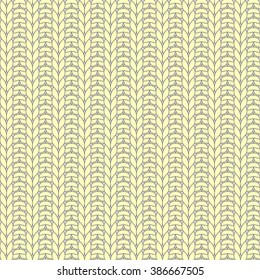 Yellow knitted seamless pattern, rib, knit one, purl one