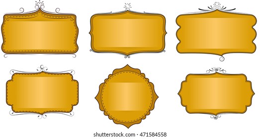 Yellow  label or frame for work design.