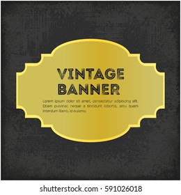 Yellow Labels with Frames. Authentic Retro Vector Tags Design. Vector Illustration