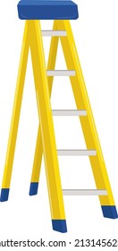 Yellow ladders, illustration, vector on a white background.