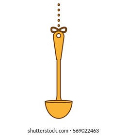 yellow ladle icon image design, vector illustration