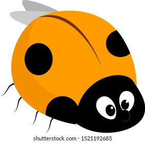 Buitre de la dama amarilla, ilustración, vector sobre fondo blanco.