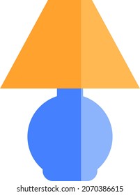 Yellow lamp, illustration, vector, on a white background.