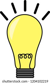 yellow lamp on white background