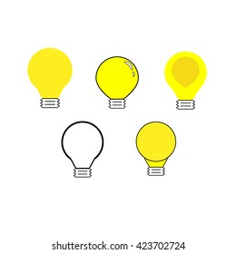 Yellow lamps set