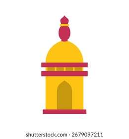 Ilustración vectorial de linterna amarilla para diseños religiosos y festivos.