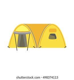 Yellow Large Family Bright Color Tarpaulin Tent