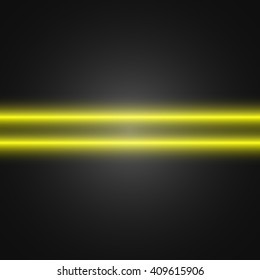 Yellow laser beams. Vector illustration.
