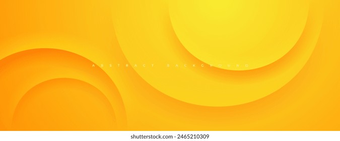 yellow layered circles background. yellow circles papercut design. suitable for wallpaper, banner, poster, presentation.