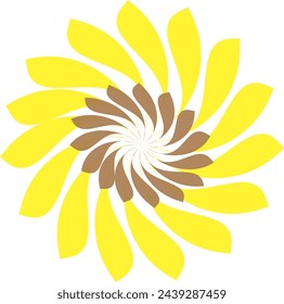 yellow leaf art on white background