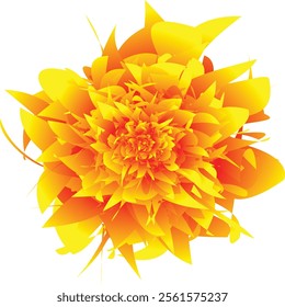 Yellow leaf flower vector design