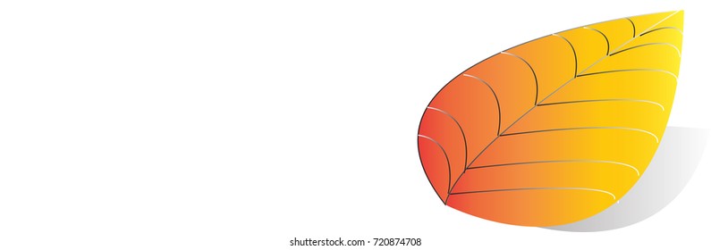 yellow leaf form Beginners painting with Illustrator
