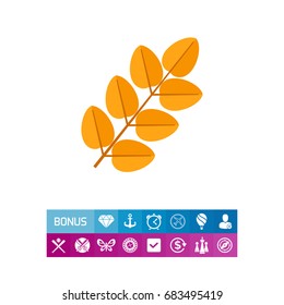 Yellow leaf icon