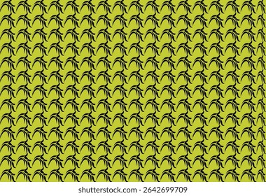 Yellow leaf pattern fabric ,Minmal leaf arrangement 
