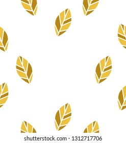yellow leaf seamless pattern