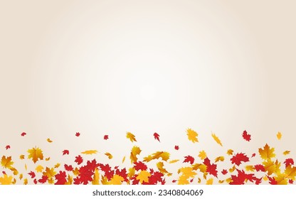 Yellow Leaf Vector Transparent Background. Seasonal Leaves Card. Green Decor Foliage Frame. Shape Illustration.