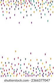 Yellow Leaf Vector White Background. Colorful Confetti Natural Card. Plant Foliage Texture. Green Confetti Illustration.