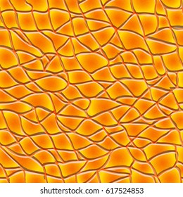 Yellow leather seamless texture. Realistic vector illustration
