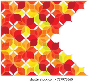 Yellow leaves abstract background