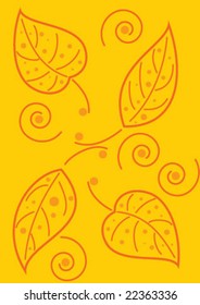 yellow leaves and autumn background