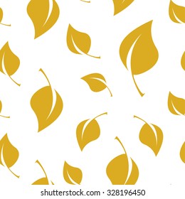 yellow leaves background texture - vector