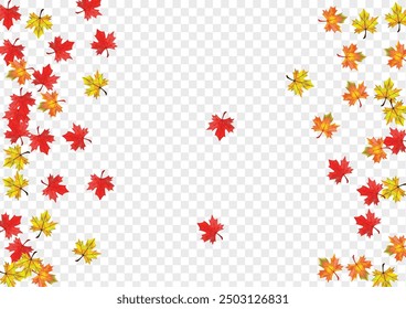 Gelb hinterlässt einen transparenten Hintergrund. Naturrahmen aus Blattwerk. Orange November Pflanze. Illustration von Tapetenblättern.