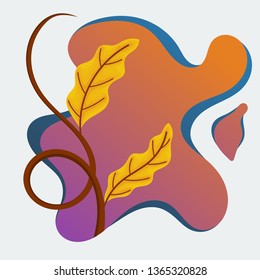 yellow leaves custom illustration