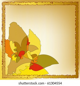 Yellow leaves in the frame