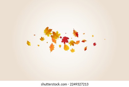 Yellow Leaves Vector Transparent Background. Canadian Foliage Illustration. Green Beautiful Floral Design. Pattern Template.