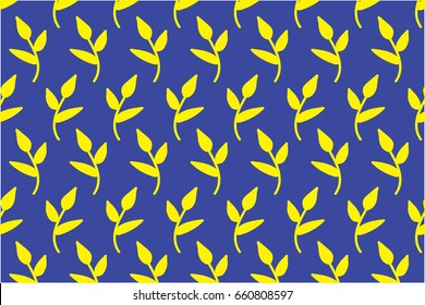 Yellow leavesvector modern bright   beautiful seamless pattern
