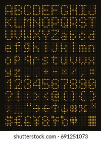 Yellow LED Alphabet and Numbers