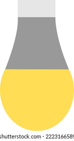 Yellow LED bulb in vector