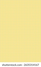 Yellow legal pad pages with grid designs. Great for school, office, memos or business templates use. Vector illustration