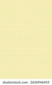 Yellow legal pad pages with grid designs. Great for school, office, memos or business templates use. Vector illustration