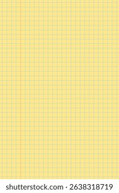 Yellow legal pad pages with grid designs. Great for school, office, memos or business templates use. Vector illustration