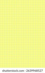 Yellow legal pad pages with grid designs. Great for school, office, memos or business templates use. Vector illustration