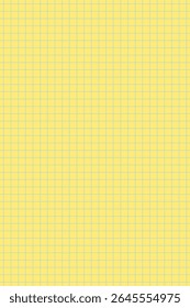 Yellow legal pad pages with grid designs. Great for school, office, memos or business templates use. Vector illustration
