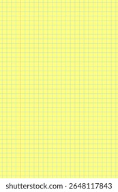 Yellow legal pad pages with grid designs. Great for school, office, memos or business templates use. Vector illustration