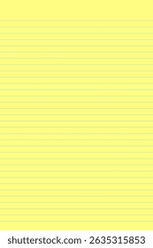 Yellow legal pad pages with lined designs. Great for school, office, memos or business templates use. Vector illustration