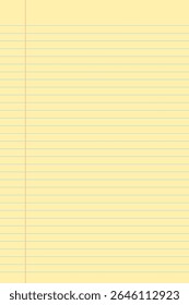 Yellow legal pad pages with lined designs. Great for school, office, memos or business templates use. Vector illustration