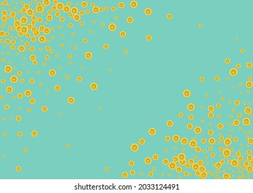 Yellow Lemon Background Green Vector. Wrapping Decoration. Juicy Lemon Funny. Funny Bright Pattern.