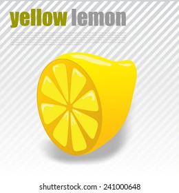 Yellow Lemon Cross-Section
